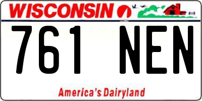 WI license plate 761NEN