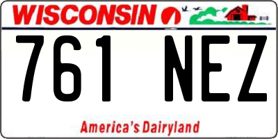 WI license plate 761NEZ