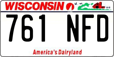 WI license plate 761NFD