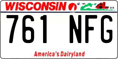 WI license plate 761NFG