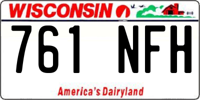 WI license plate 761NFH