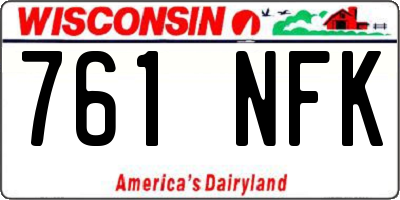 WI license plate 761NFK