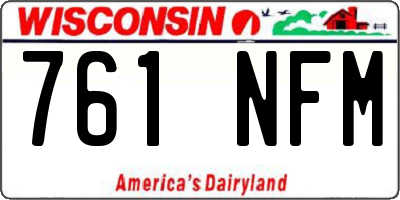 WI license plate 761NFM