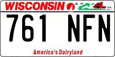 WI license plate 761NFN