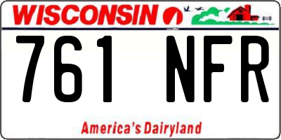 WI license plate 761NFR