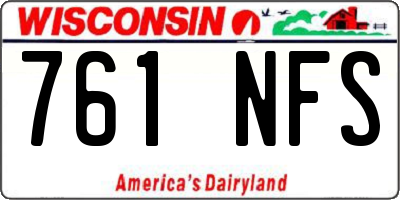 WI license plate 761NFS