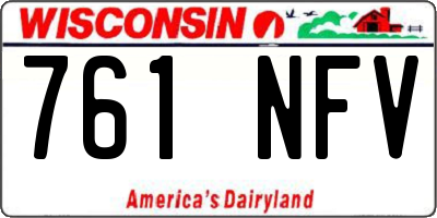 WI license plate 761NFV