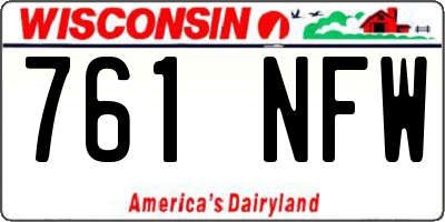 WI license plate 761NFW