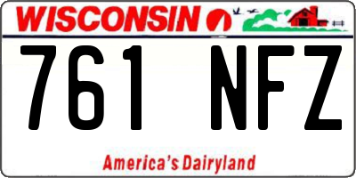 WI license plate 761NFZ