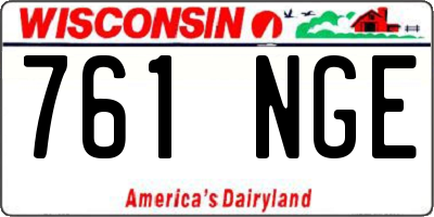 WI license plate 761NGE