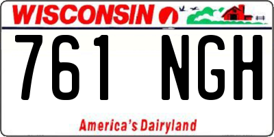 WI license plate 761NGH