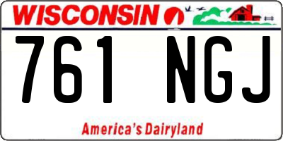 WI license plate 761NGJ