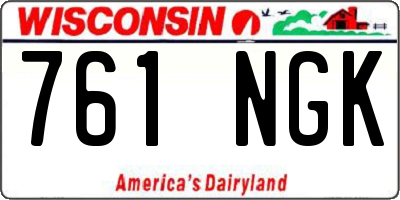 WI license plate 761NGK