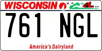 WI license plate 761NGL