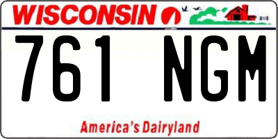 WI license plate 761NGM