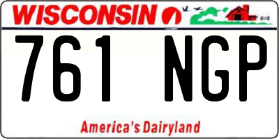WI license plate 761NGP