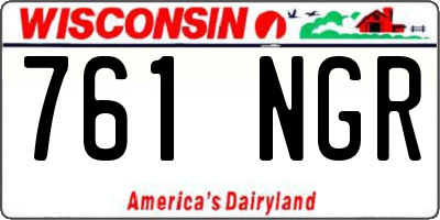 WI license plate 761NGR