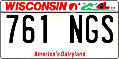 WI license plate 761NGS