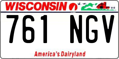 WI license plate 761NGV
