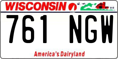 WI license plate 761NGW