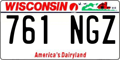 WI license plate 761NGZ