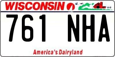 WI license plate 761NHA