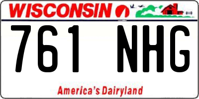WI license plate 761NHG