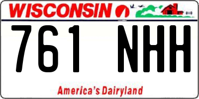 WI license plate 761NHH