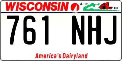 WI license plate 761NHJ