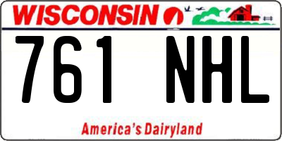 WI license plate 761NHL