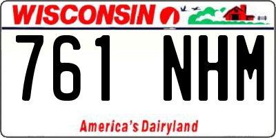 WI license plate 761NHM