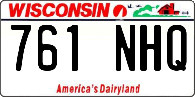 WI license plate 761NHQ