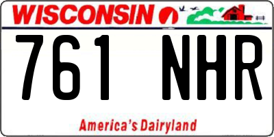 WI license plate 761NHR