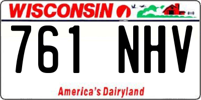 WI license plate 761NHV