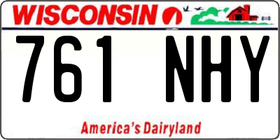 WI license plate 761NHY