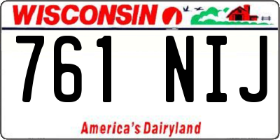 WI license plate 761NIJ
