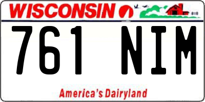WI license plate 761NIM