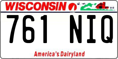 WI license plate 761NIQ
