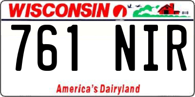 WI license plate 761NIR