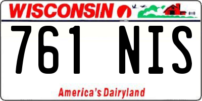 WI license plate 761NIS