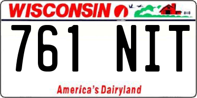 WI license plate 761NIT