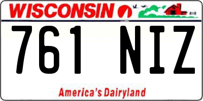 WI license plate 761NIZ