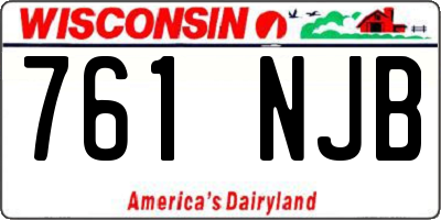 WI license plate 761NJB