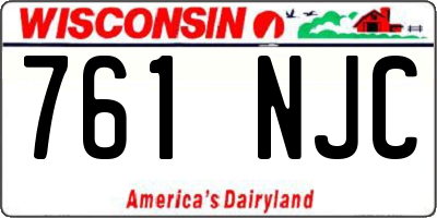WI license plate 761NJC