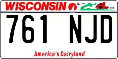 WI license plate 761NJD