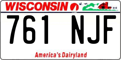 WI license plate 761NJF