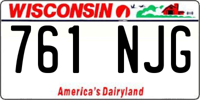 WI license plate 761NJG