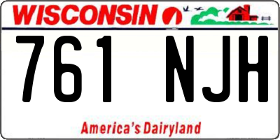 WI license plate 761NJH