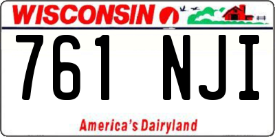 WI license plate 761NJI