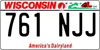 WI license plate 761NJJ